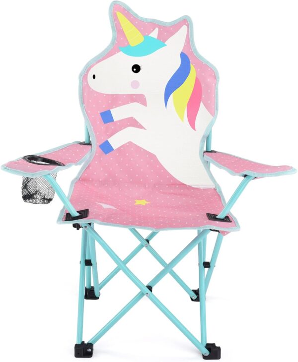 Kids Outdoor Folding Lawn and Camping Chair with Cup Holder and Carrying Bag, Children's Camping Chairs