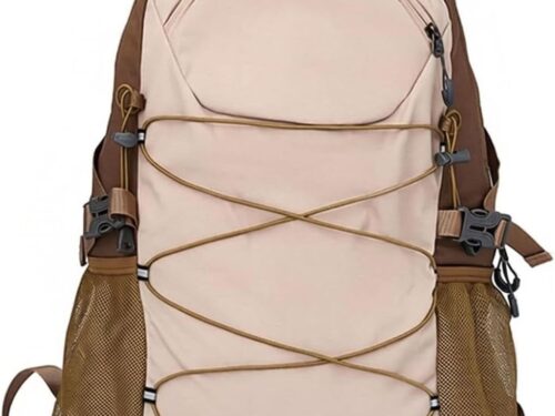 Travel Backpack for Women Men, Reinforced Stitching Lightweight Waterproof Laptop Backpack for Work Offic School Hiking (Brown)