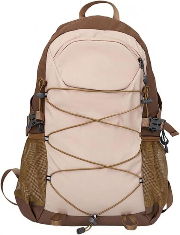Travel Backpack for Women Men, Reinforced Stitching Lightweight Waterproof Laptop Backpack for Work Offic School Hiking (Brown)