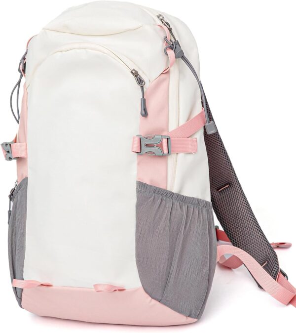 Waterproof Hiking Backpack for Women, Lightweight Day Pack, Pink | 20L, with Chest Strap & Padded Straps, Breathable Back Panel, Hanging System, Small Daypack for Hiking Camping Travel Outdoor
