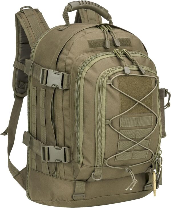 Tactical Backpack for Men Military Large 3 Day Bug Out Bag Hiking Daypack | Molle Backpack Assault Pack for Camping Travel Army Hunting Gym Rucksack Survival with Water Bottle Holder Heavy Duty Zipper